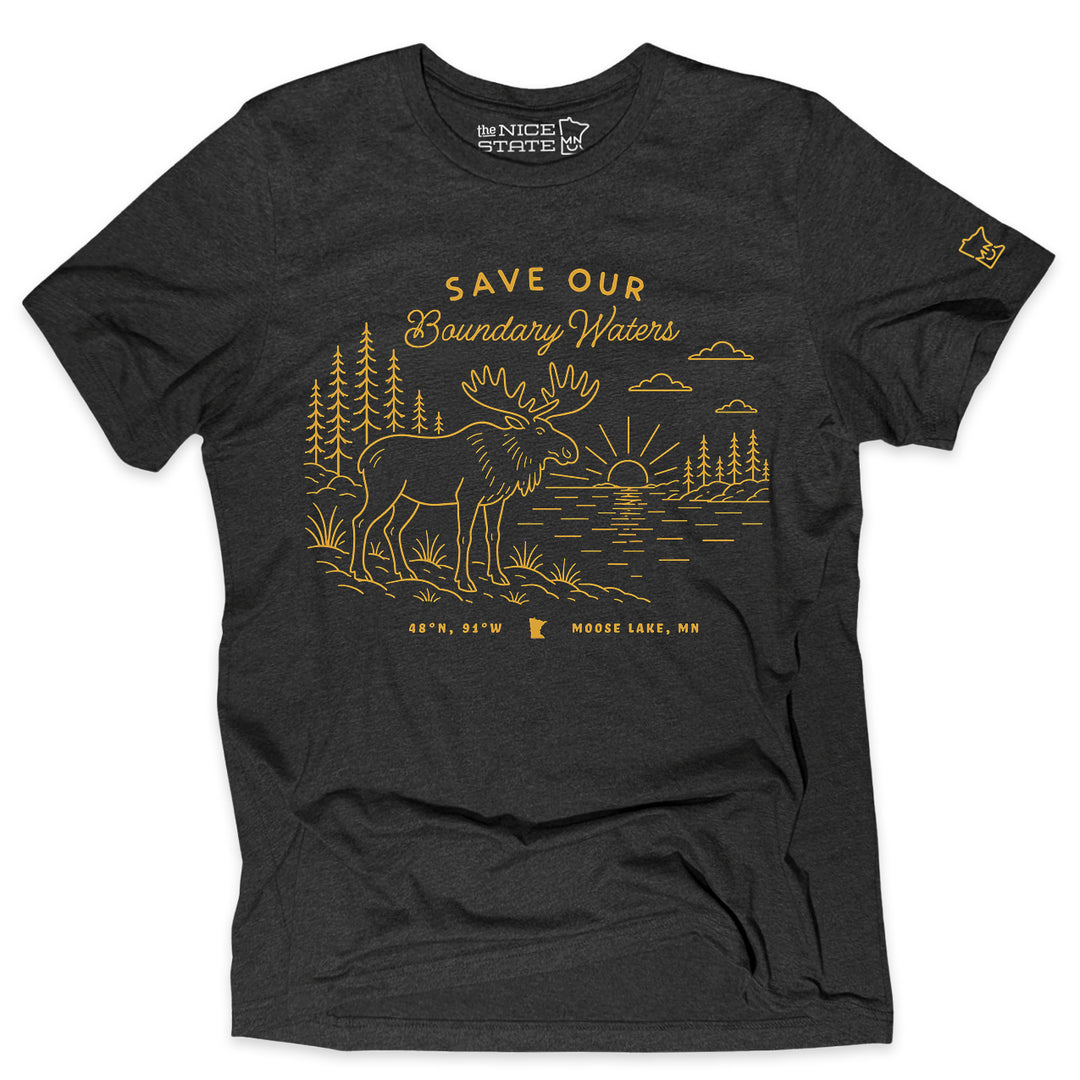 Save The Boundary Waters - Minnesota Moose Tee