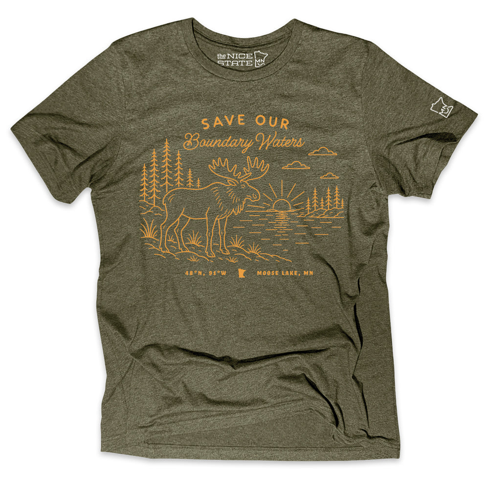 Save The Boundary Waters - Minnesota Moose Tee