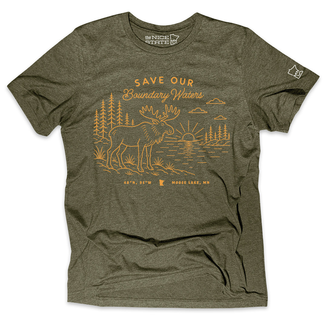 Save The Boundary Waters - Minnesota Moose Tee