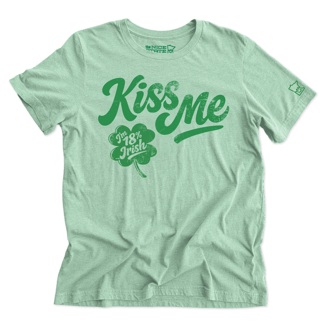 Kiss Me I'm 18% Irish St. Patrick's Day Tee