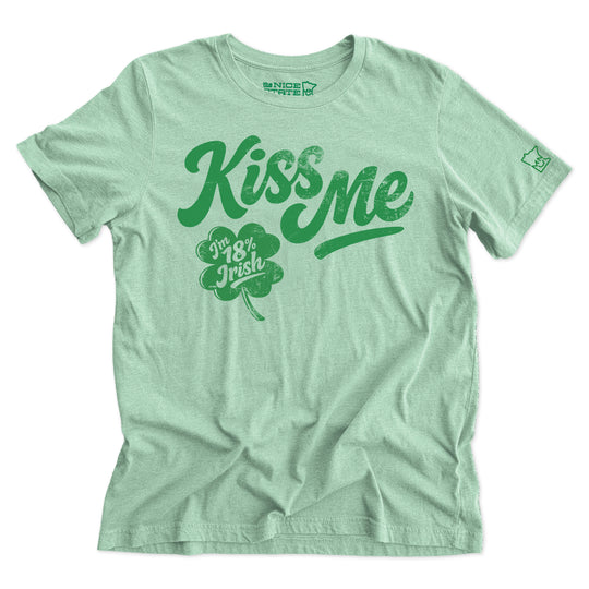 Kiss Me I'm 18% Irish St. Patrick's Day Tee